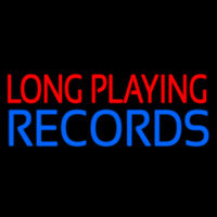 Red Long Playing Blue Records Block 1 Neonkyltti