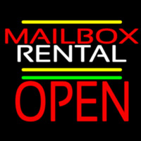 Red Mailbo  Blue Rental Open 1 Neonkyltti