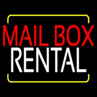 Red Mailbo  Blue Rental With Yellow Border Neonkyltti