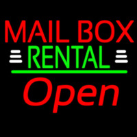 Red Mailbo  Rental With White Line Open 2 Neonkyltti