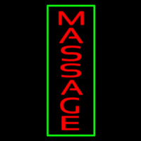 Red Massage Green Border Neonkyltti