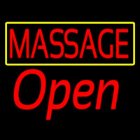 Red Massage Open Neonkyltti