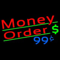 Red Money Order Dollar Logo Neonkyltti