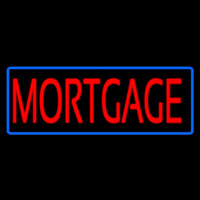 Red Mortgage Blue Border Neonkyltti