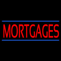 Red Mortgages Blue Lines Neonkyltti
