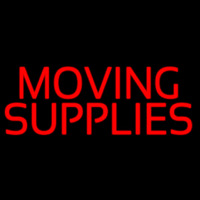 Red Moving Supplies Block Neonkyltti