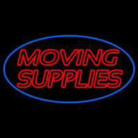 Red Moving Supplies Blue Oval Neonkyltti