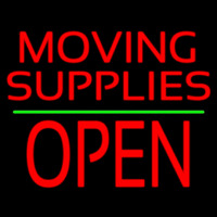 Red Moving Supplies Open Green Line 2 Neonkyltti