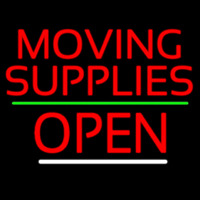 Red Moving Supplies Open Green Line 3 Neonkyltti
