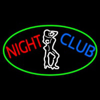 Red Night Club Girls Neonkyltti