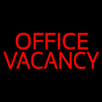 Red Office Vacancy Neonkyltti