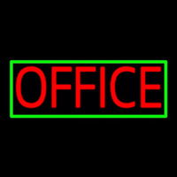 Red Office With Green Border Neonkyltti