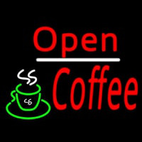 Red Open Coffee Neonkyltti