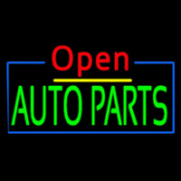 Red Open Green Auto Parts Neonkyltti