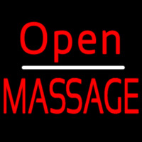 Red Open Massage Neonkyltti