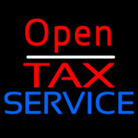 Red Open Ta  Service Neonkyltti