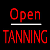 Red Open Tanning Neonkyltti