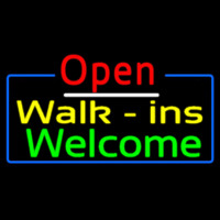 Red Open Walk Ins Welcome Neonkyltti