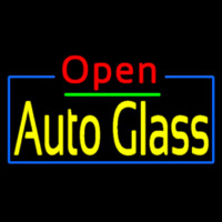 Red Open Yellow Auto Glass Neonkyltti