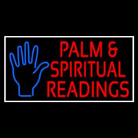Red Palm And Spiritual Readings White Border Neonkyltti