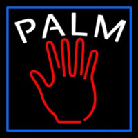 Red Palm Blue Border Neonkyltti