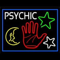 Red Palm Logo Psychic And Blue Border Neonkyltti