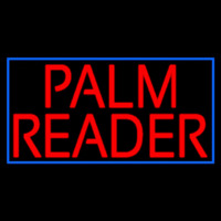 Red Palm Reader Block Blue Border Neonkyltti