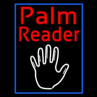 Red Palm Reader White Logo Neonkyltti