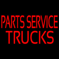 Red Parts Service Trucks Neonkyltti