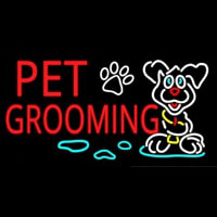 Red Pet Grooming Neonkyltti