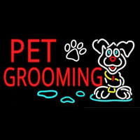 Red Pet Grooming Neonkyltti