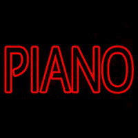 Red Piano Block Neonkyltti