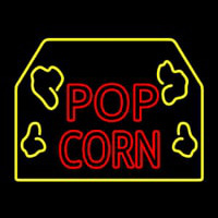 Red Popcorn Logo With Border Neonkyltti