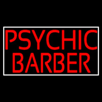 Red Psychic Barber With Border Neonkyltti