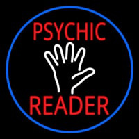 Red Psychic Reader White Palm And Blue Border Neonkyltti