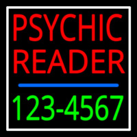 Red Psychic Reader With Green Phone Number Neonkyltti
