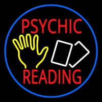 Red Psychic Readings With Logo And Border Neonkyltti
