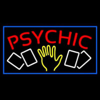 Red Psychic With Logo And Blue Border Neonkyltti