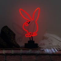 Red Rabbit Desktop Neonkyltti