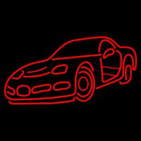 Red Racing Car Neonkyltti