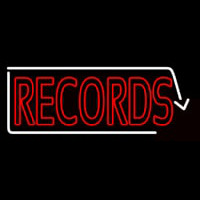 Red Records With White Arrow 2 Neonkyltti