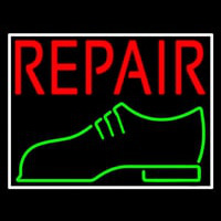 Red Repair Shoe Logo Neonkyltti