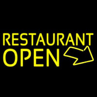 Red Restaurant Open With Arrow Neonkyltti