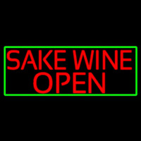 Red Sake Wine Open With Green Border Neonkyltti