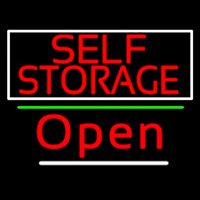 Red Self Storage White Border Open 3 Neonkyltti
