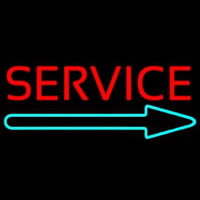 Red Service With Right Arrow 1 Neonkyltti