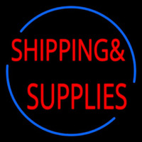 Red Shipping Supplies With Circle Neonkyltti