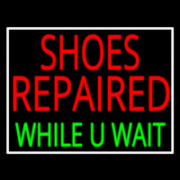 Red Shoes Repaired Green While You Wait Neonkyltti