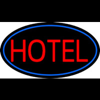 Red Simple Hotel With Blue Border Neonkyltti