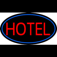 Red Simple Hotel With Blue Border Neonkyltti